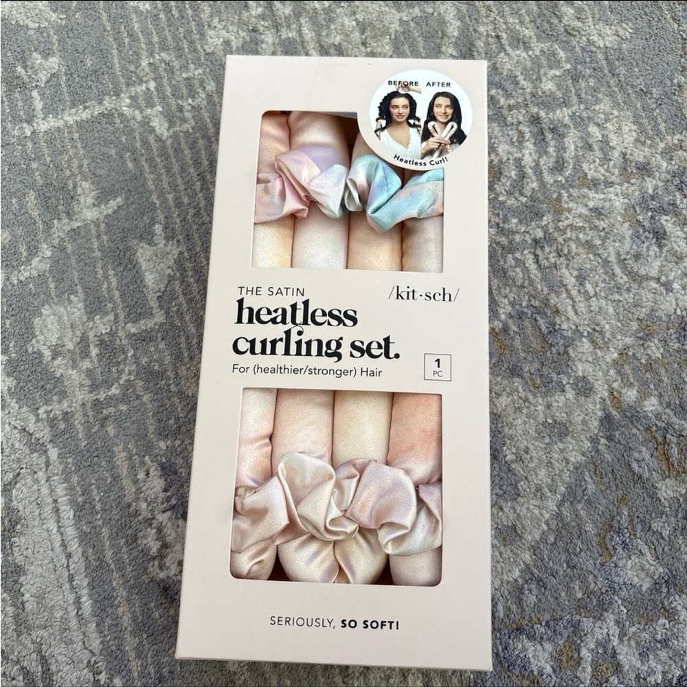 Kitsch Satin Heatless Curling Kit in Cream